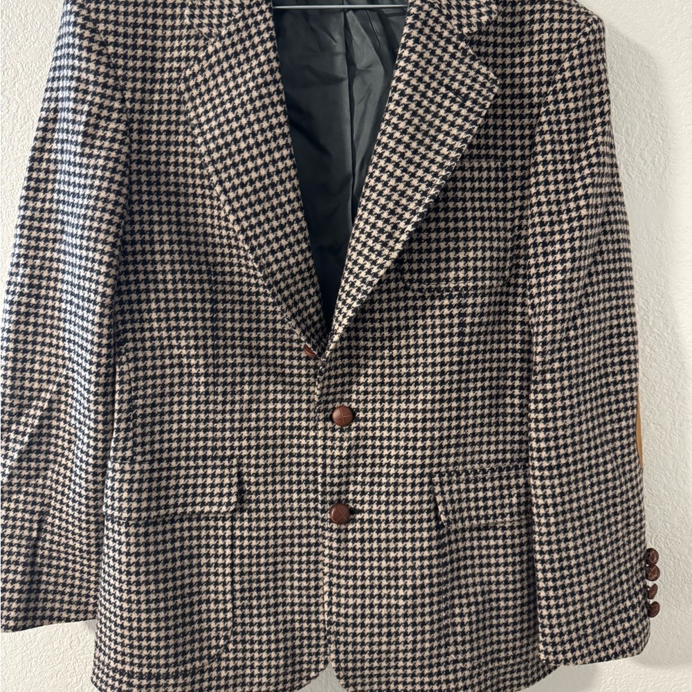 Ralph Lauren Black and White Houndstooth Sport Coat